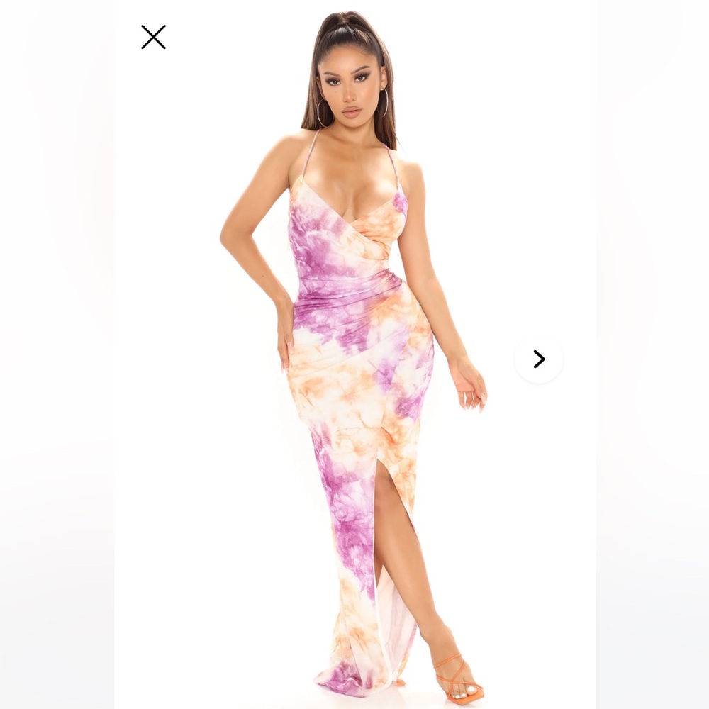 Fashion Nova Diggin' Your Vibe Maxi Dress - Purple/combo. Size XS. NWT.